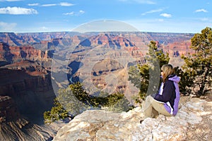 Woman admiring the Grand Canyon, Arizona