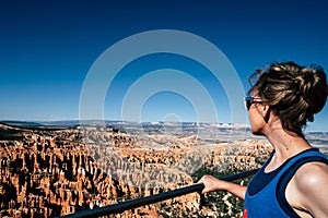 Woman admiring view in Bryce Canyon National Park