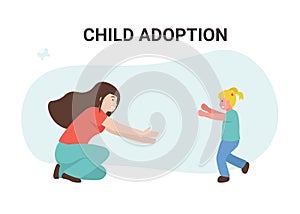 Woman adopted a child