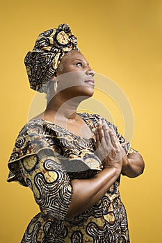 Woman in African costume.