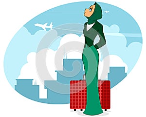 Woman in airport