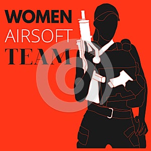 Woman Airsoft Sport Team photo