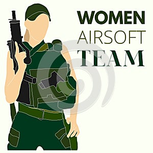 Woman Airsoft Sport Team photo