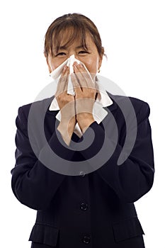 Woman with Allergy