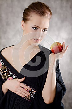 Woman apple dream