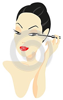 Woman Applying Make-up