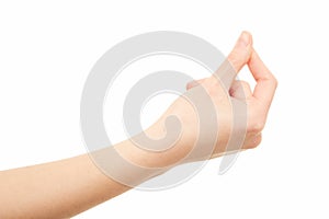 Woman arm, money, hand gesture