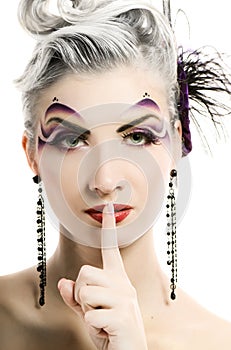 Woman with artistic make-up