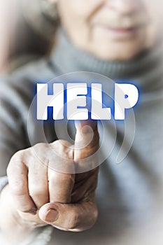 Woman is asking for help