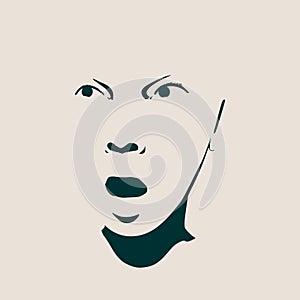 Woman avatar expressions face emotions vector illustration.