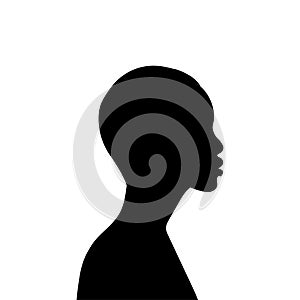 Woman avatar profile. Vector silhouette of a woman\'s head or icon isolated on a white background. Symbol of female beauty