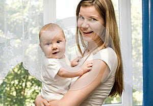 Woman and baby