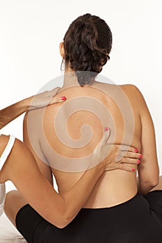 Woman back massage