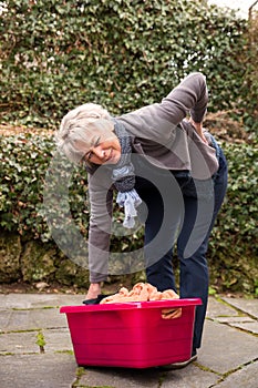 Woman with back pain