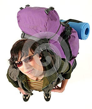 Woman with a backpack