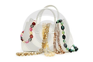 Woman bag and necklace