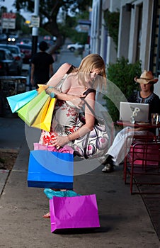 Woman with Bags