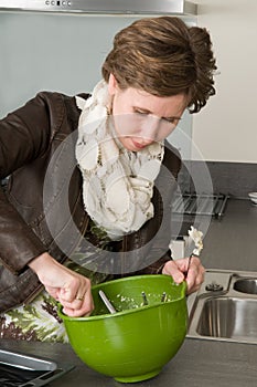 Woman Baking Cakes