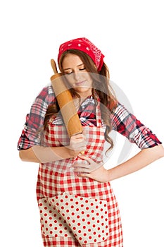 Woman baking cookies in the kitchen