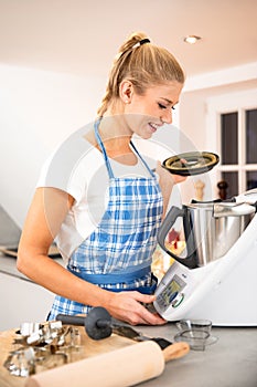 Woman baking in the kitchen christmas photo