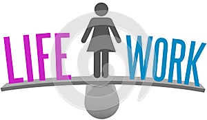 Woman balance life work decision choice