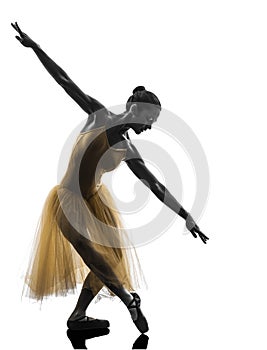 Woman ballerina ballet dancer dancing silhouette