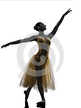 Woman ballerina ballet dancer dancing silhouette