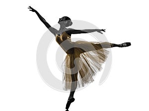 Woman ballerina ballet dancer dancing silhouette