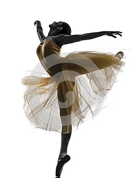 Woman ballerina ballet dancer dancing silhouette