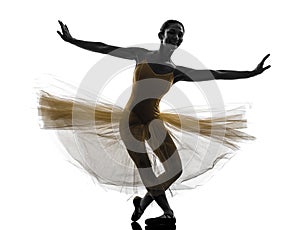 Woman ballerina ballet dancer dancing silhouette