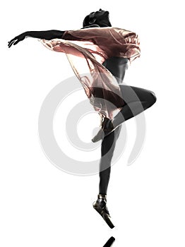 Woman ballerina ballet dancer dancing silhouette