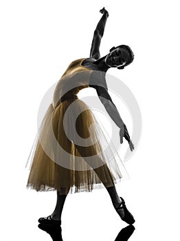 Woman ballerina ballet dancer dancing silhouette