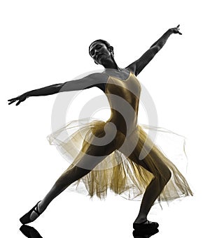 Woman ballerina ballet dancer dancing silhouette