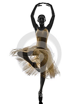 Woman ballerina ballet dancer dancing silhouette