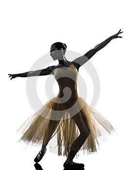 Woman ballerina ballet dancer dancing silhouette