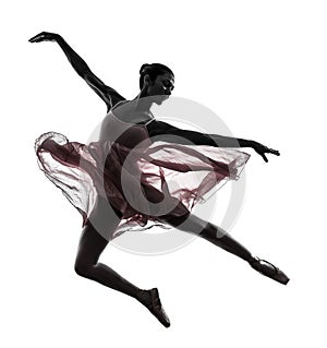 Woman ballerina ballet dancer dancing silhouette