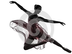 Woman ballerina ballet dancer dancing silhouette