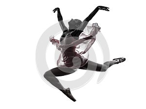 Woman ballerina ballet dancer dancing silhouette