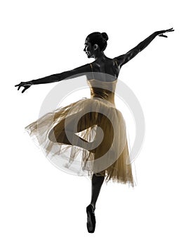 Woman ballerina ballet dancer dancing silhouette