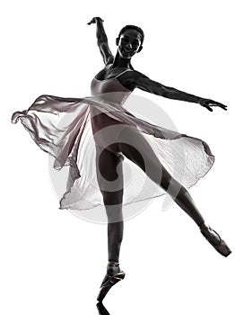 Woman ballerina ballet dancer dancing silhouette photo