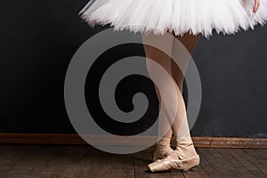 woman ballerina legs closeup performance dance exercises