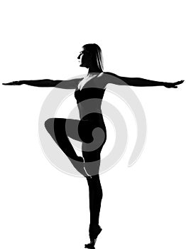 Woman ballet dancer standing pose