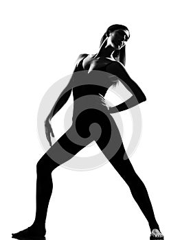 Woman ballet dancer standing pose
