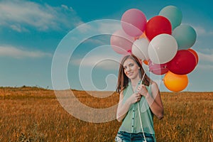 Woman with Balloons