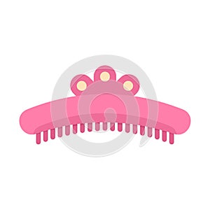 Woman barrette icon flat isolated vector