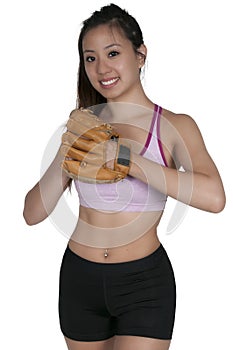 Woman Baseball Player