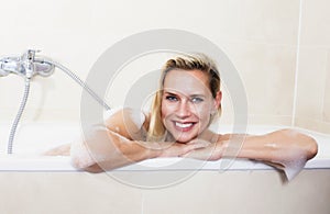 Woman in bathtub