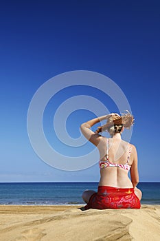 Woman by Beach