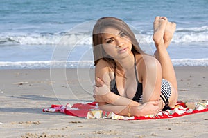 woman on the beach