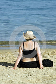 Woman on beach